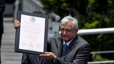 AMLO recibió este miércoles la constancia de presidente electo