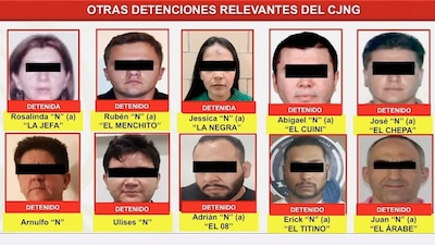 Las autoridades han detenido a familiares y operadores de 'El Mencho'