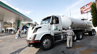 Uno de los operadores de pipas de Pemex