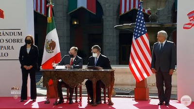 Kamala Harris, vicepresidenta de Estados Unidos, está de visita en México