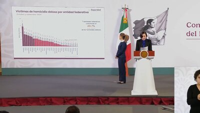 Desde Palacio Nacional se informó que desde el 2020 han bajado los homicidios dolosos