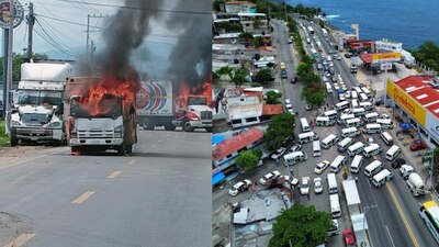 Unidades de reparto de abarrotes se vieron afectadas, pues fueron prácticamente secuestradas y luego quemadas