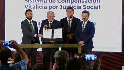 AMLO y titulares del Indep, IMSS y STPS, firmaron un acuerdo para apoyar a los trabajadores del SME
