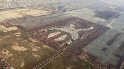 Este era el estado de la obra en abril de 2018