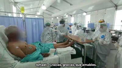 El paciente agradeció a los trabajadores sus felicitaciones y apoyo ante la enfermedad