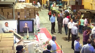 Diversos objetos fueron encontrados en una bodega ubicada en Veracruz