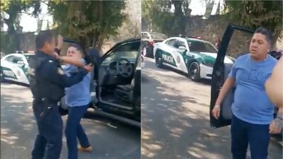 Tras la agresión al policía, fue enviado al Juzgado Cívico y salió libre