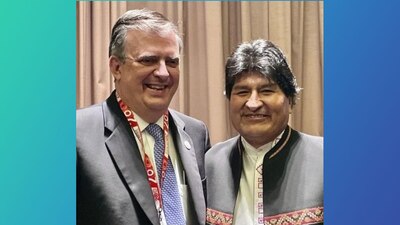 El canciller y el expresidente boliviano coincidieron en Perú
