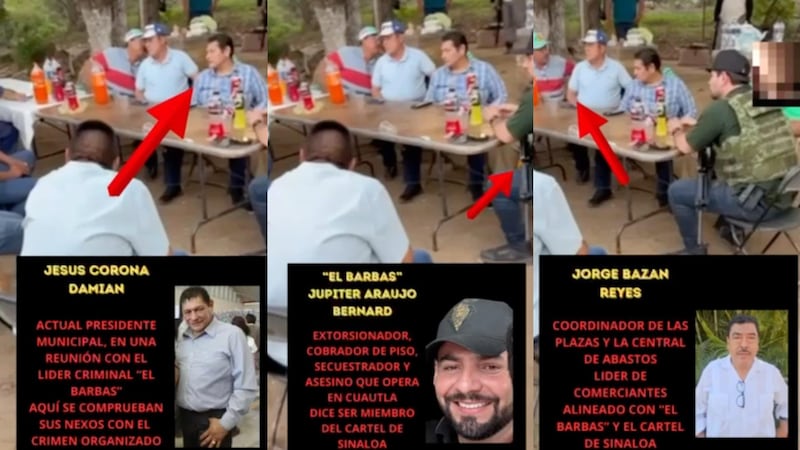 Exhiben video de alcalde de Cuautla en reunión con ‘El Barbas’, un líder criminal