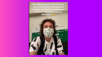 El influencer pagó más de 6 mil pesos por usar su teléfono en el Aeropuerto