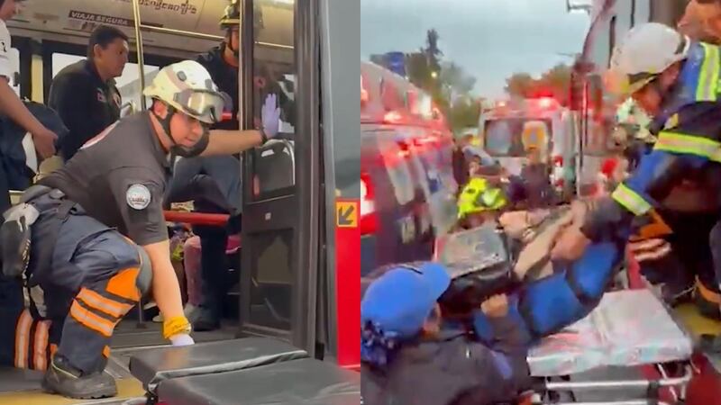 Al menos 7 personas resultan lesionadas tras choque de Metrobús en la Escandón