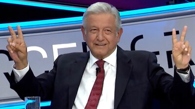 El candidato de Morena regresó a Televisa para una entrevista