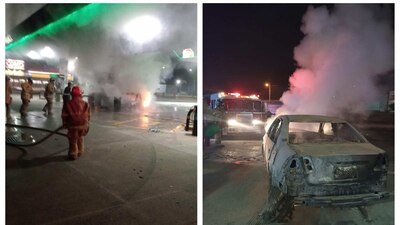 Un grupo criminal prendieron fuego que consumió en minutos el inmueble