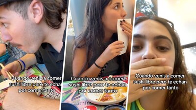 Los jóvenes grabaron sus caras de sorpresa al ser desalojados por su consumo