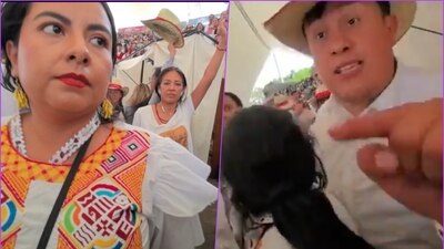 Durante la Guelaguetza, presuntos funcionarios morenista arremetieron contra activistas