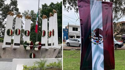 El gobierno modificó los colores y empleó unos alusivos a Morena