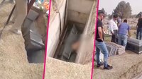 VIDEO: Trabajadores de panteón tiran ataúd con mujer de la tercera edad