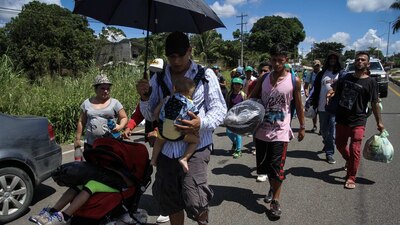 Los migrantes centroamericanos salieron de Honduras la semana pasada