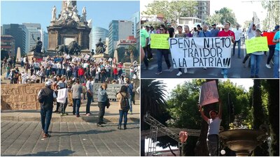 Este sábado habitantes de la CDMX, Guadalajara y Puebla protestaron por el gasolinazo