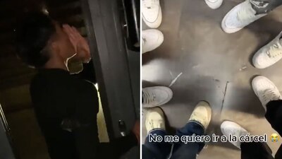 Se les hizo fácil subirse a una cabina y desde ahí grabarse