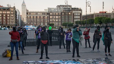 Colectivas protestaron por la candidatura en Guerrero de Félix Salgado