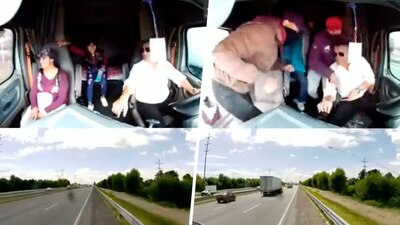 Por 3 hombres que se llevaron su tráiler transporte