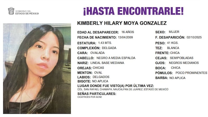 “Mi hija no se perdió, se la llevaron”: buscan a Kimberly, estudiante del CCH Naucalpan