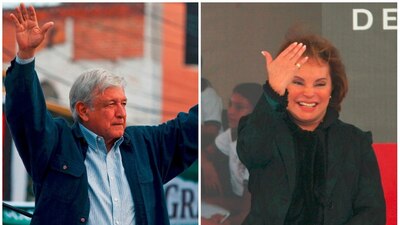 El aspirante presidencial le da la bienvenida a gente cercana a la maestra para cambiar México