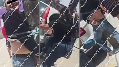 Madre castiga a cinturonazos a su hijo por presunto robo en Nezahualcóyotl