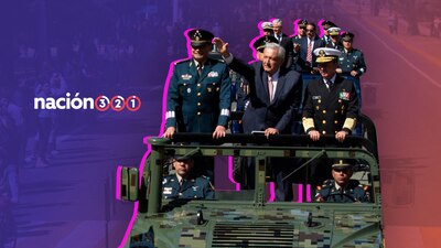 El presidente junto a las Fuerzas Armadas de México