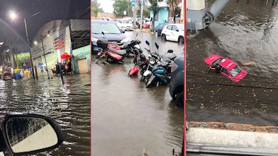 ¡Bajo el agua! Lluvia inunda Tláhuac y deja autos bajo el agua