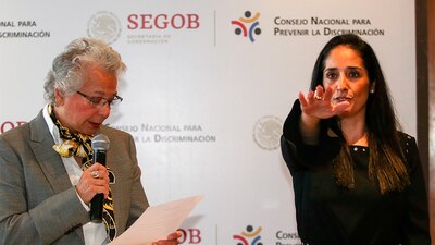La titular de la Segob tomó protesta a Mónica Maccise como titular del Conapred