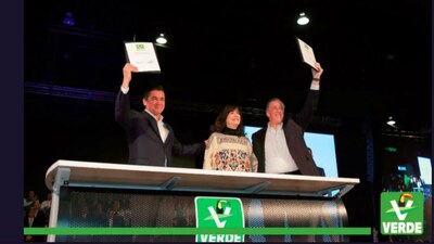 El vocero del Verde, Carlos Puente, Juana Cuevas y José Antonio Meade