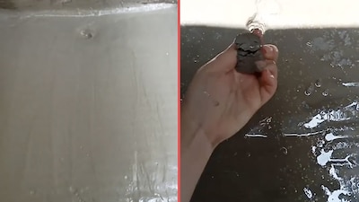 La joven mostró cómo "mejoró" el lavadero de su madre