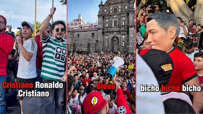 VIDEO: ¡Siuuu! Poblanos se reúnen para apoyar a Cristiano Ronaldo tras su salida de Portugal