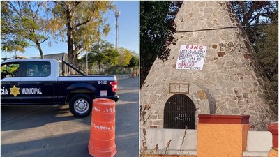 El módulo fue atacado a tiros y con un explosivo. Hace unos días dejaron una narcomanta.