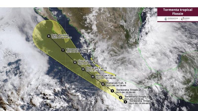 Depresión Tropical Seis-E evoluciona a Tormenta Tropical ‘Flossie’