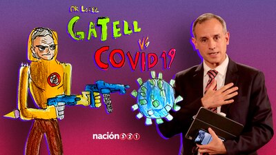 León, de 9 años, hizo un original dibujo de López-Gatell, quien le agradeció