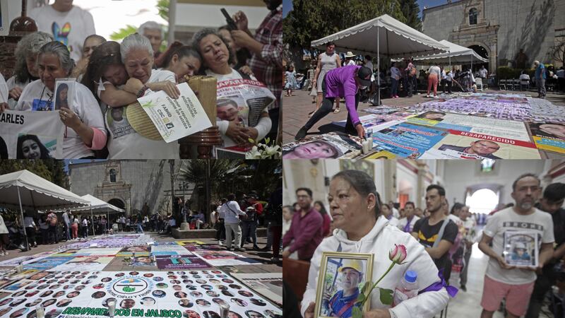Peregrinan familiares de desaparecidos por víctimas  del campo de exterminio  en Teuchitlán