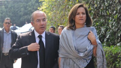 El expresidente y su esposa, Margarita Zavala, quien compitió por la Presidencia en 2018