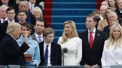 Así como en sus negocios, los familiares del magnate lo acompañan en la Casa Blanca