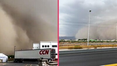 No, no es el polvo del Sahara, pero las tolvaneras en Torreón estuvieron increíbles