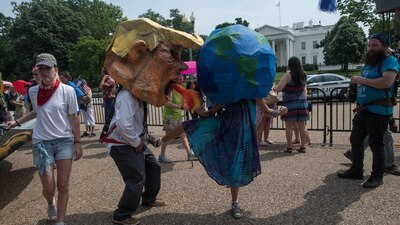 Manifestantes en Washington D.C. este sábado