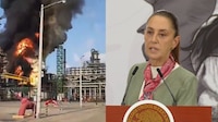 Tras incendio en Dos Bocas, Sheinbaum descarta daños a la refinería