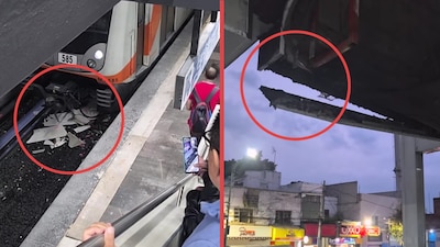 Caída de plafón en estación Xola de la Línea 2 del Metro provoca suspensión temporal del servicio