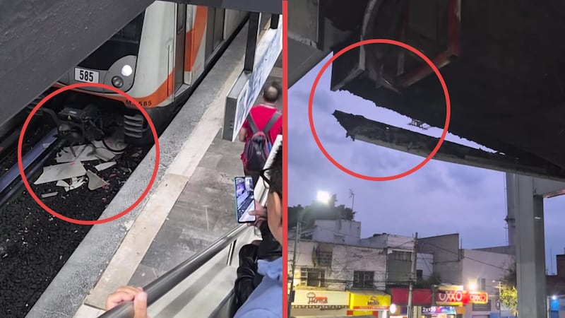 Caída de plafón en estación Xola provoca suspensión temporal del servicio en la L2 del Metro