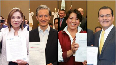 Josefina Vázquez Mota, Alfredo del Mazo, Delfina Gómez y Juan Zepeda