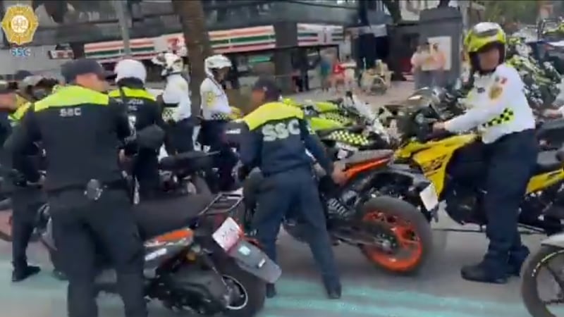 Rodada convocada por Sandra Cuevas deja lesionados y 113 vehículos asegurados