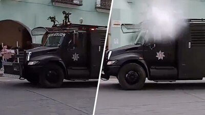 La protesta terminó con un enfrentamiento con la policía estatal