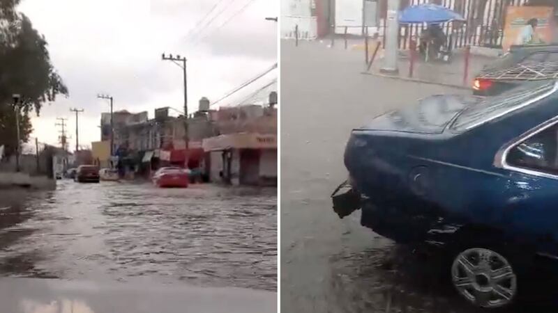 VIDEO: Fuerte tormenta sorprende a Edomex y deja inundaciones en al menos 4 municipios